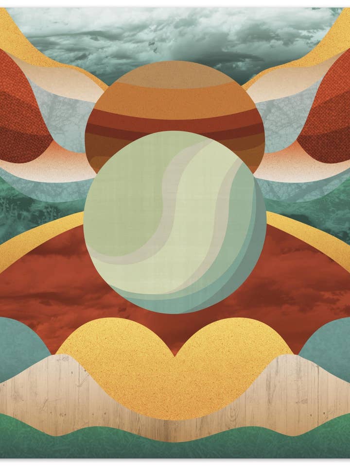 Geometric Joy: Discover Depth in "Smile" by Marc Bingham for wholesale by The Underdog Print Shop