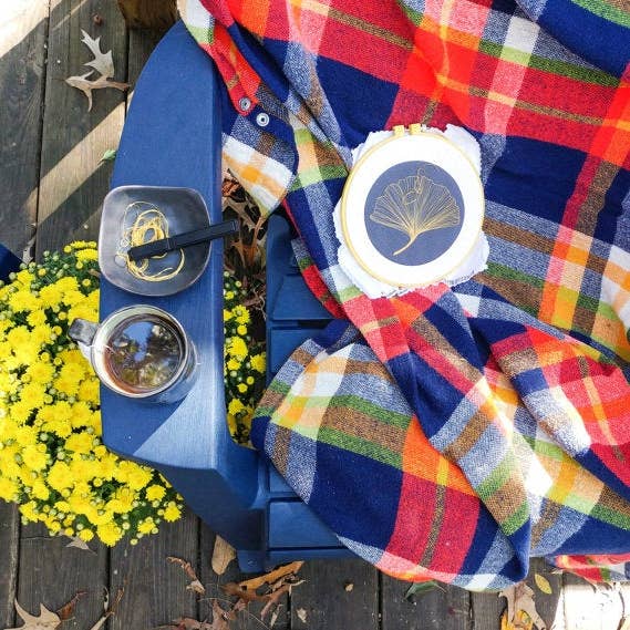 cozyblue handmade - Wholesale Embroidery/Cross Stitch Supplies - ginkgo embroidery kit2