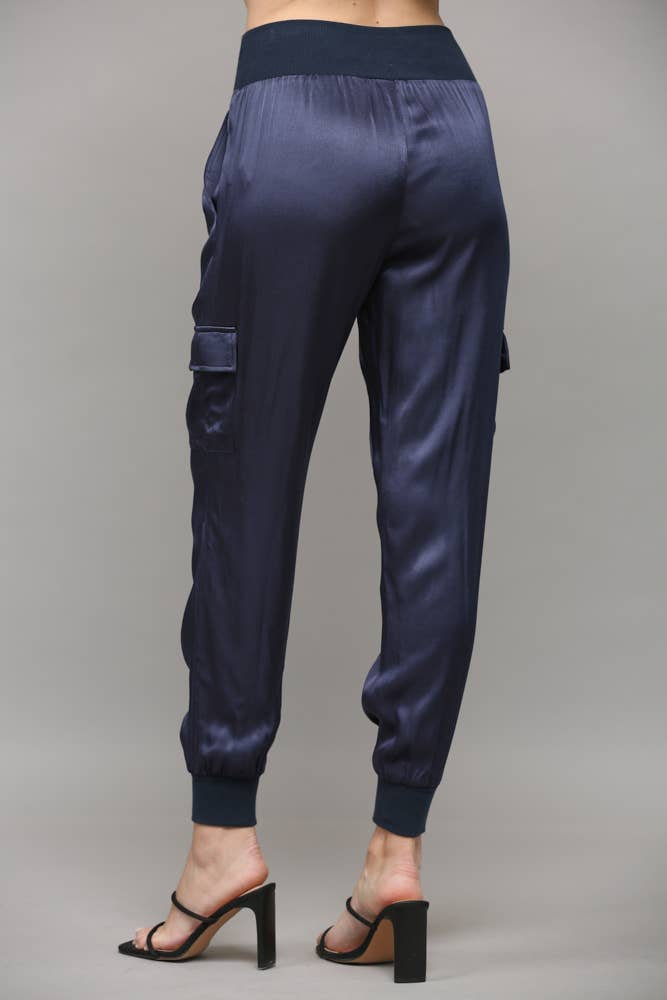 FATE - Wholesale Pants - Women's - SATIN CARGO JOGGER PANTS FP31766