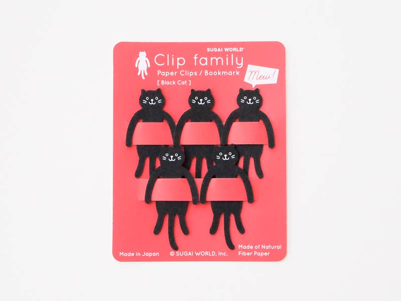 SUGAI WORLD - Venta al por mayor Clips - Clip Familia Sujetapapeles/Marcador - Gato Negro