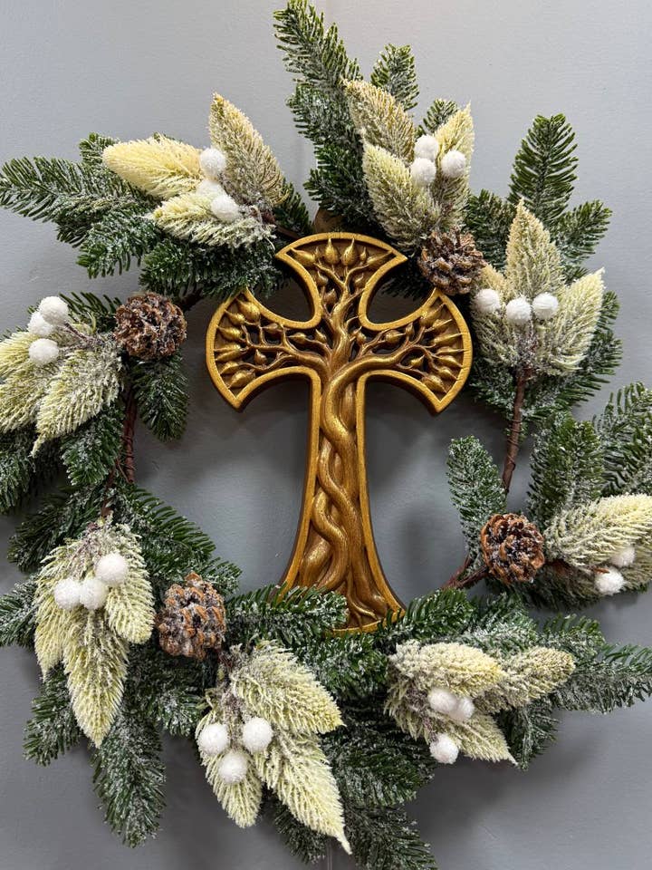 Decoração de Parede com Cruz da Árvore da Vida por atacado de KozakWorkshop