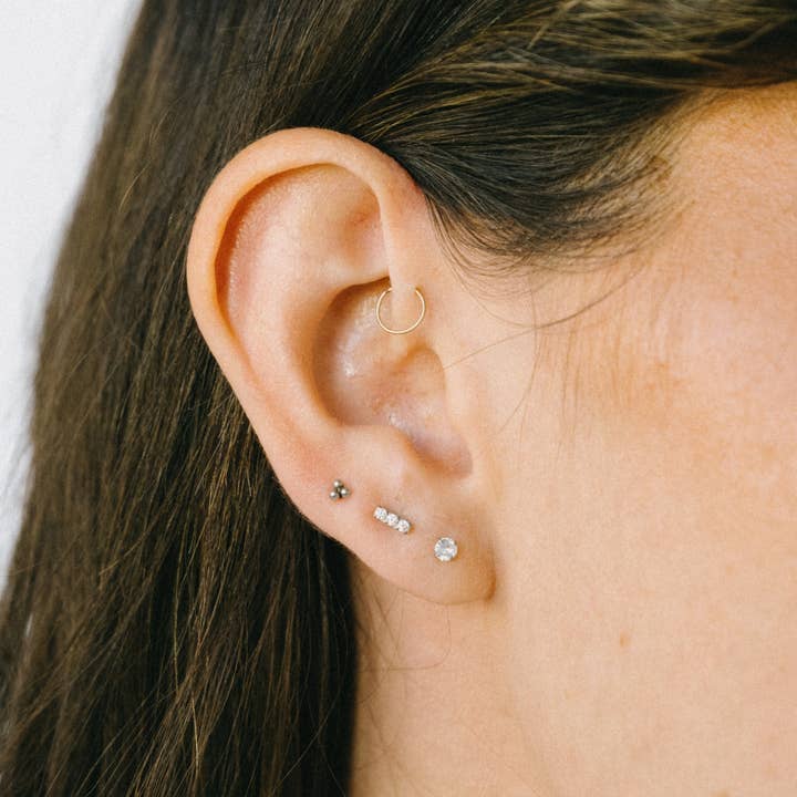 Shop Aiti - Wholesale Stud/Post Earrings - Pave Bar Flat Back Stud3