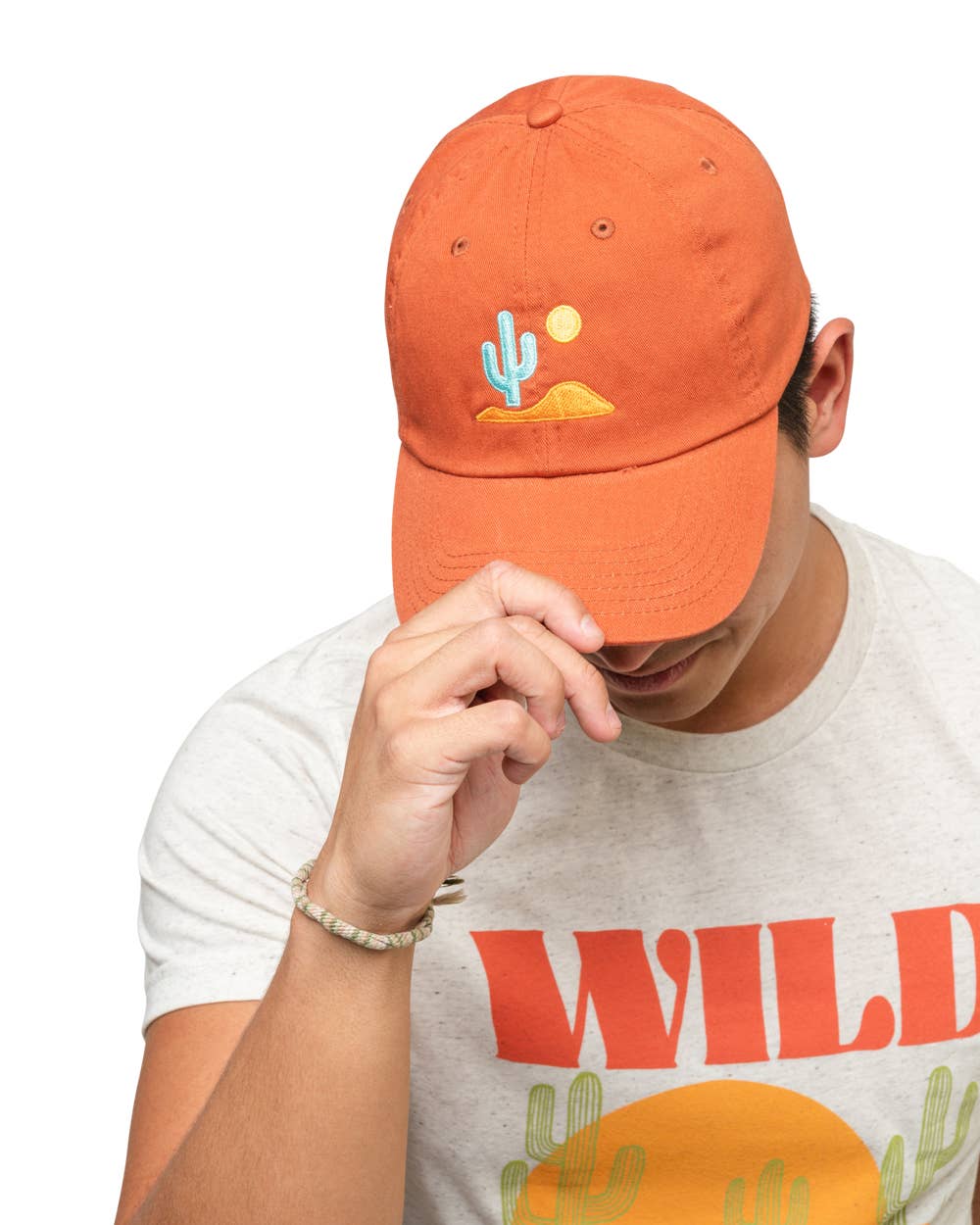 Keep Nature Wild - Vendita all'ingrosso Cappellino da baseball - Unisex - Cappello Lone Cactus Papà | Arancione bruciato2