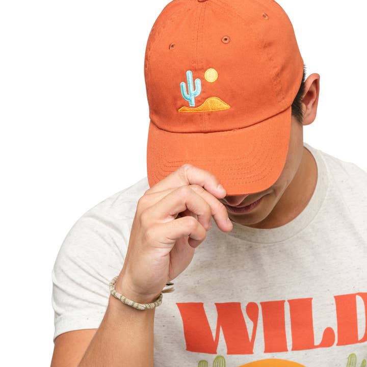 Keep Nature Wild - Wholesale Baseball Cap - Unisex - Lone Cactus Dad Hat | Burnt Orange2