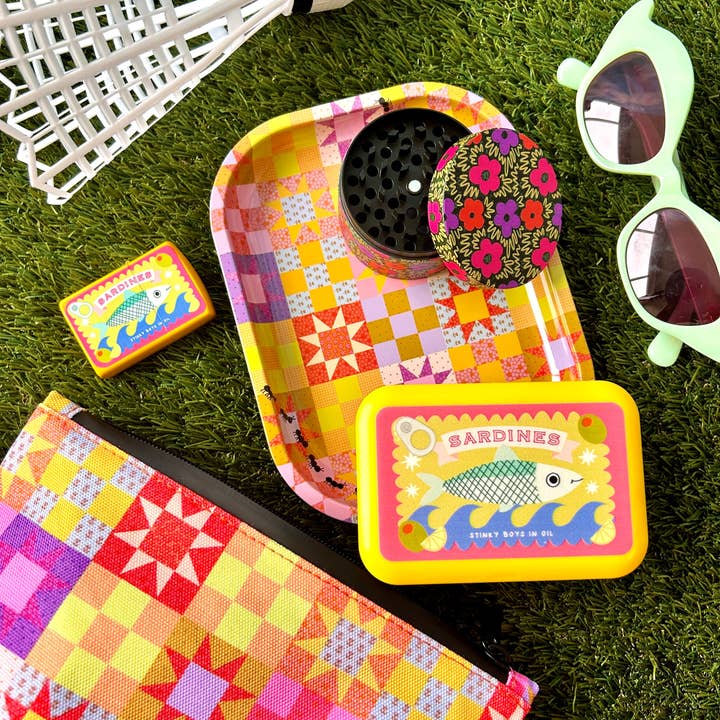 The Peach Fuzz - Wholesale Decorative Tray - Patchwork Quilt Tray2