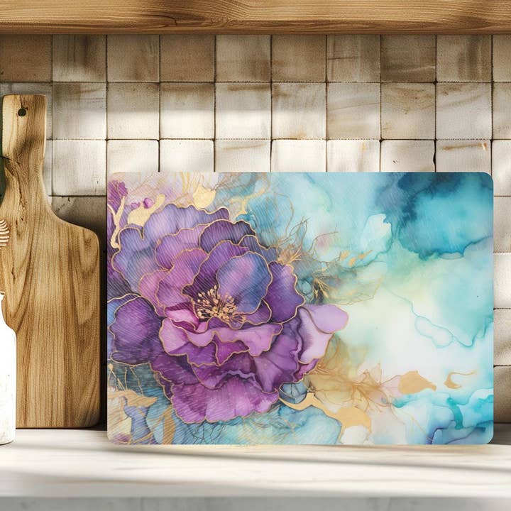 Fernville Creations - Wholesale Cutting Board - Tempered Glass Cutting & Serving Board with Kitchen Decor
