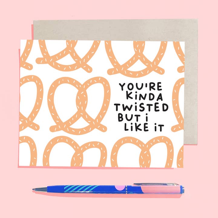 You're Kinda Twisted But I Like It - Love & Friendship Card for wholesale by Hooray All Day