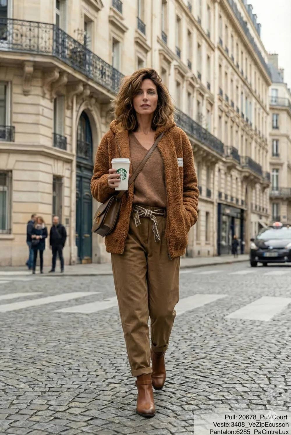 Mimi & Gogo - Wholesale Jacket - Women's - Fleece Hooded Jacket With Zip @3408_VeZipEcusson9