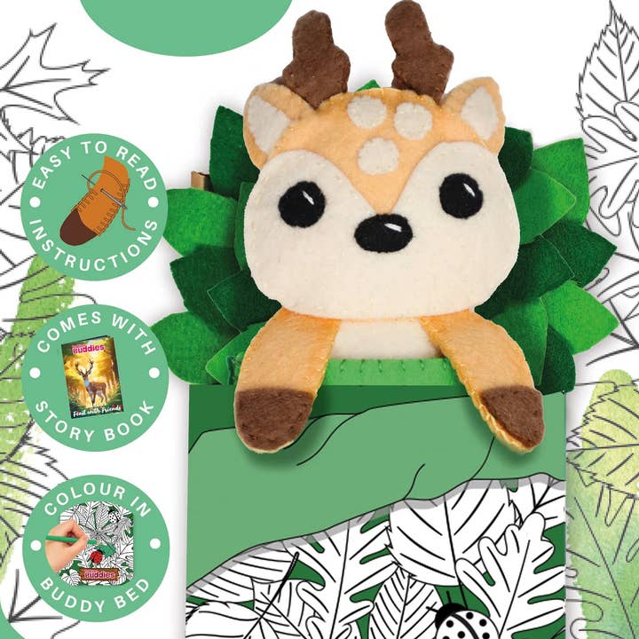Creative World of Crafts - Wholesale Craft Sewing Kit - Felt Sewing Kits Bedtime Buddies - Darla the Deer0