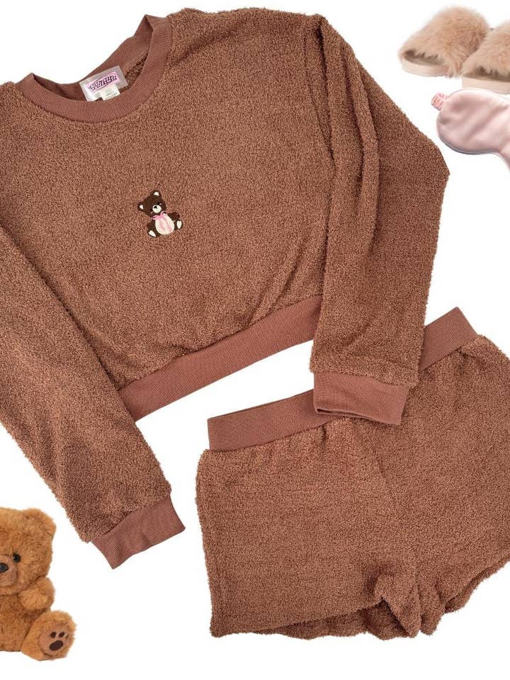 Ensemble de Pyjama Ours en Peluche Pull Douillet à Manches Longues pour la vente par Totally Iced Out