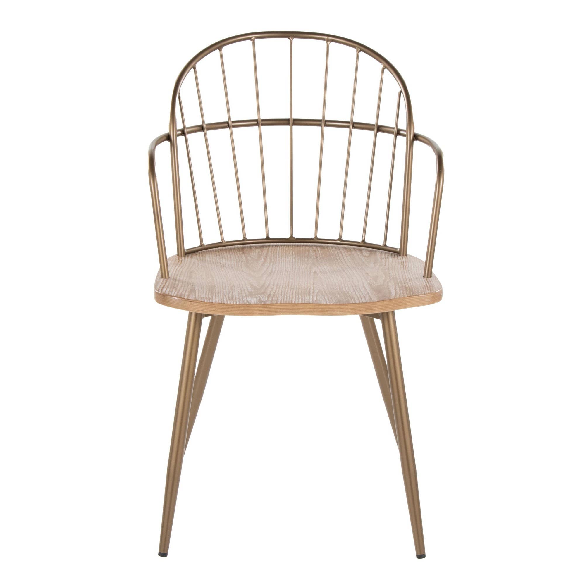 Black Metal Dark Walnut Wood Riley Arm Chair - Set of 2 for wholesale on Faire23