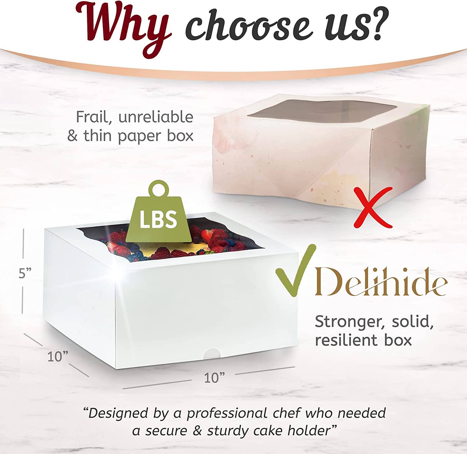 Leib Games – wholesale Tårtfat – 12 premium tårtlådor med tårtbrickor – 25,4 x 25,4 x 12,7 cm1