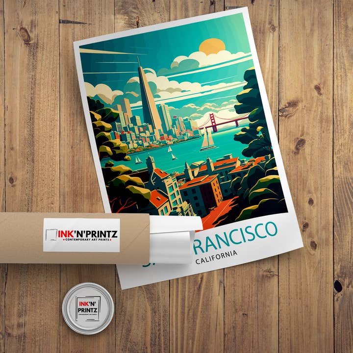 InkNPrintz – wholesale Art print – San Francisco Travel Poster San Francisco Wall Art San Francisco Illustration San Francisco Poster Gift For San Francisco San Francisco Home8