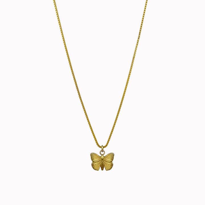 Minimalistisk fjärilshalsband i guldfärg för wholesale av Don' aparte