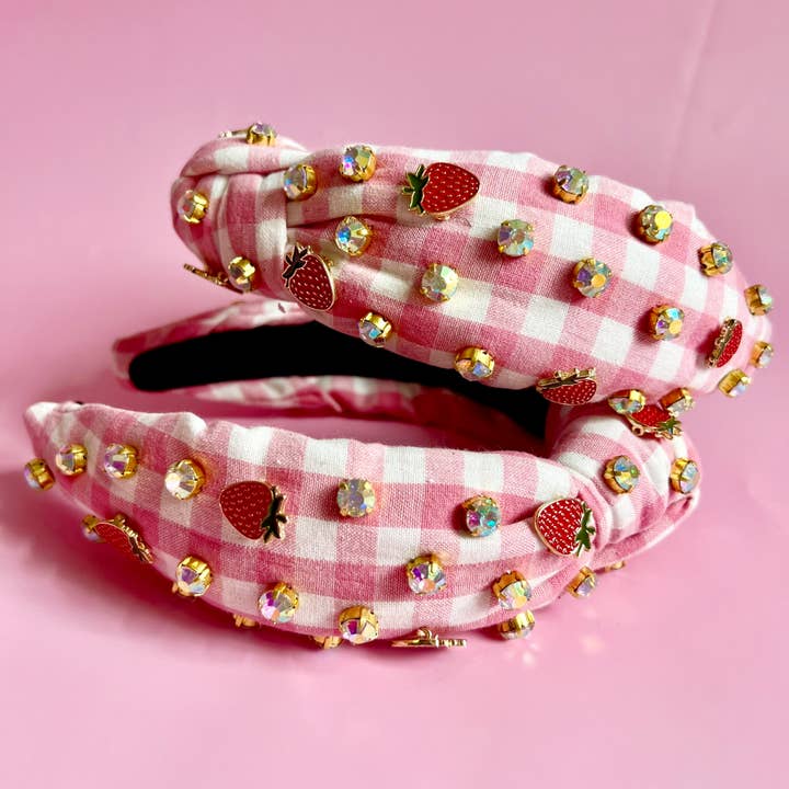 Sandy + Rizzo - Wholesale Fashion Headband - Women's - Strawberry Embellished Headband