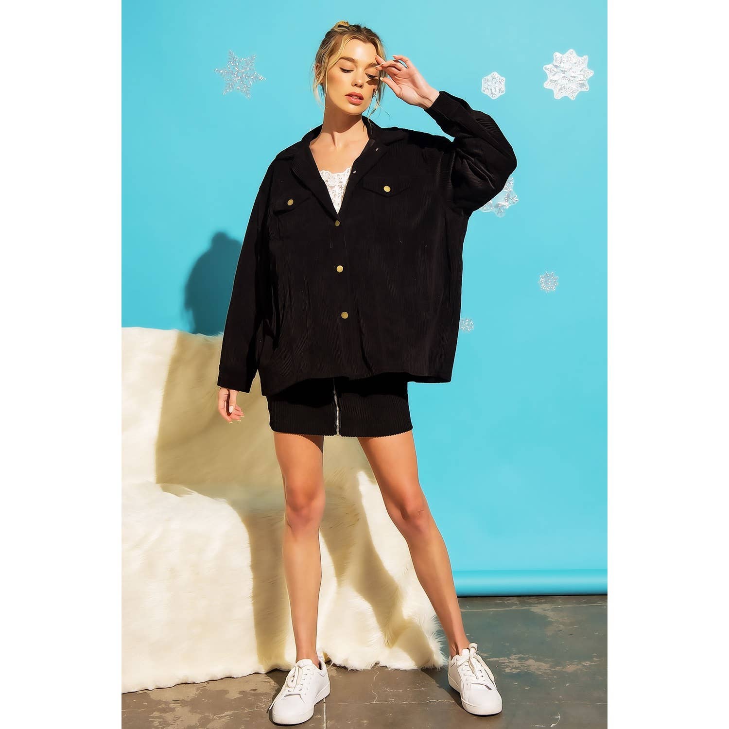 Sweet Generis - Wholesale Skirt - Women's - CORDUROY ZIP UP MINI SKIRT3