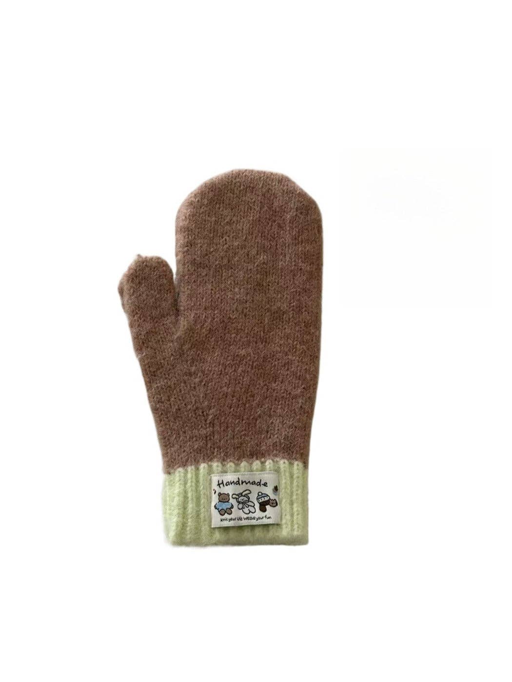 Funkyrel® Atzbranding Limited - Venta al por mayor Manoplas - Mujer - Gloving - Classic Color-Block Full-Cover Knitted Mittens9