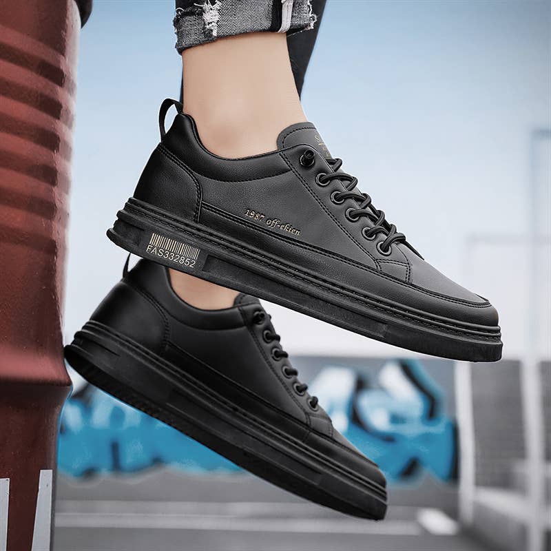 Calseosvic - Wholesale Lifestyle trainers – Men′s - Black versatile men's skate shoes cheap5