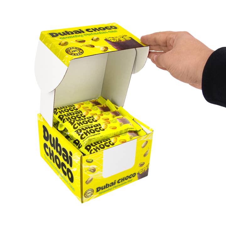 SureShot - Wholesale Chocolate - Dubai Chocolate - Crunchy Pistachio Bar - 25x1.94oz