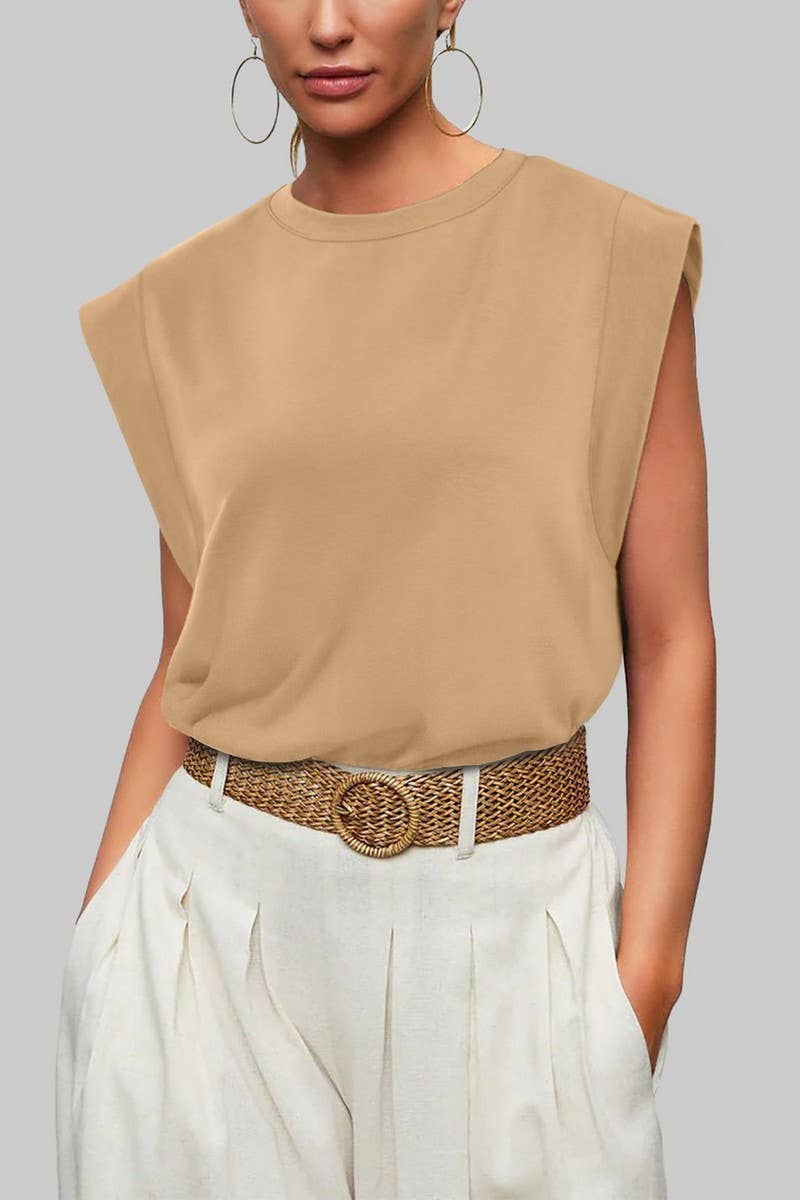 Lily Clothing - Wholesale T-Shirt - Women's - ROUND NECK LOOSE SHORT SLEEVE T SHIRT_CWTSTS03312