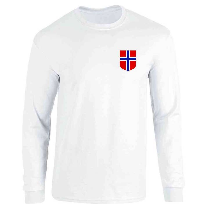 Pop Threads – Engroshandel T-shirt – til mænd – Norge Fodbold Retro Landsholdstrøje Norsk Langærmet