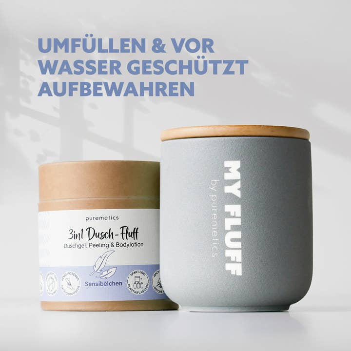 puremetics GmbH - Wholesale Bathroom Accessory Set - MY FLUFF Ceramic Vessel 'Light Gray'