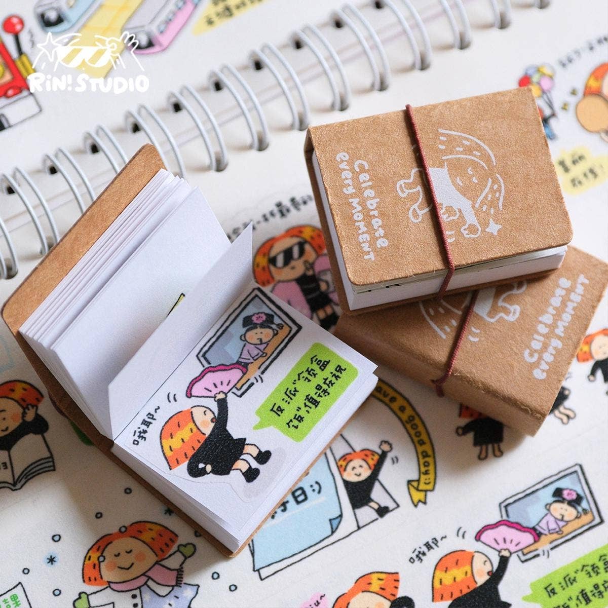 RiN! Studio US - Wholesale Notebook - Mini Notebook, Tiny Notebook, Sketch book, Kawaii Journal, Aesthetic Notebook, Cute Journal, Stationary, Schedule Journal, Thumbnail book7