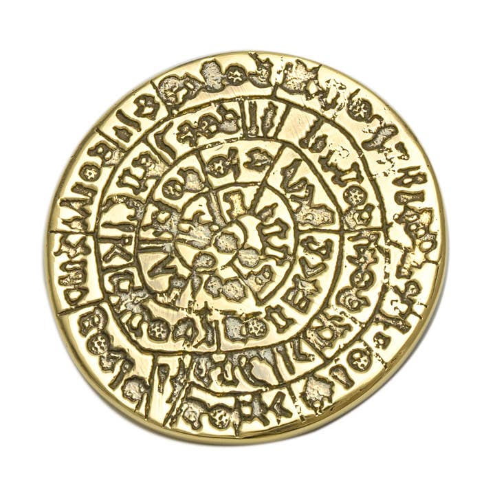Desk Paper Holder, Metal "Phaistos of Festos Disc" Design for wholesale by ARTIA LTD
