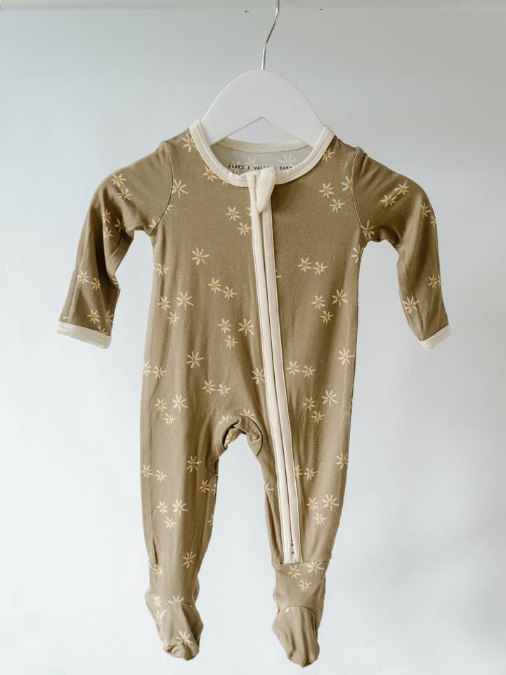 Peaks & Valleys Baby - Wholesale Sleepsuit – Baby - Footed Sleeper-Forest Florals