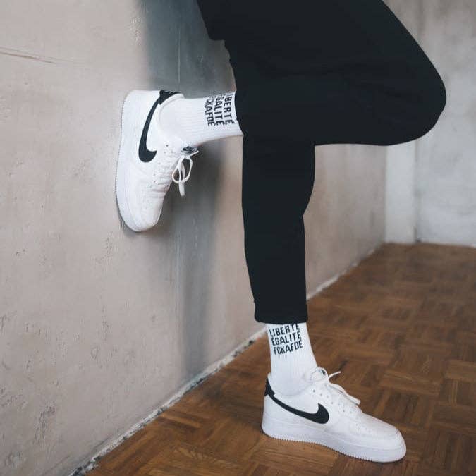 arrel - responsible apparel - Wholesale Socks - Unisex - FCKAFDÉ Statement Socks - white4