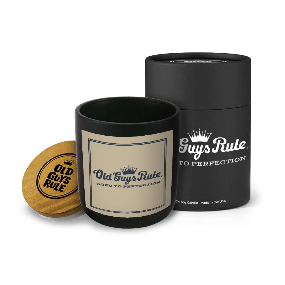 Uncommon Flame - Wholesale Jar/Filled Candle - Old Guys Rule - Script Logo Candle0