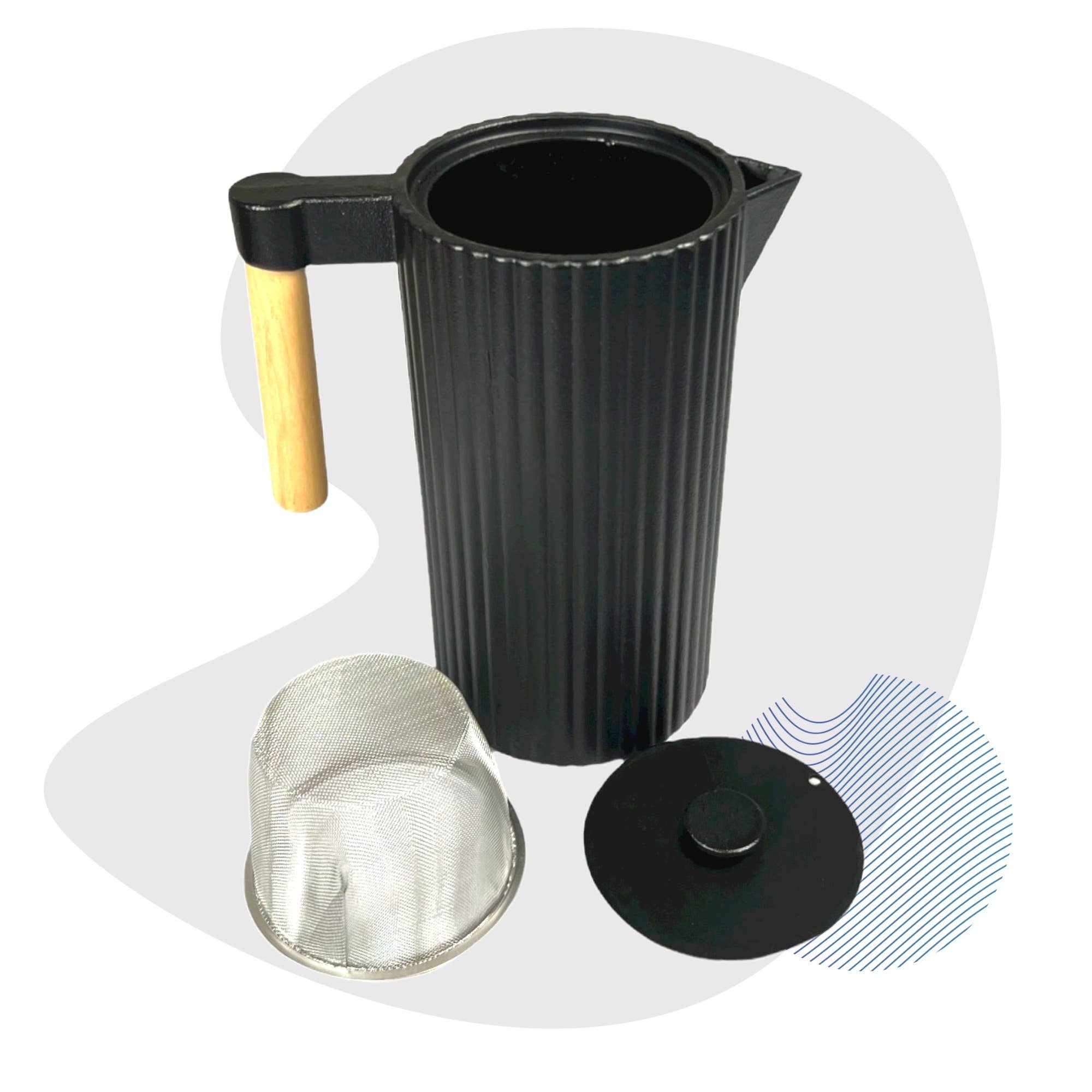 Ja-Unendlich - Wholesale Tea Pot - Si cast iron teapot, 1.1l black2