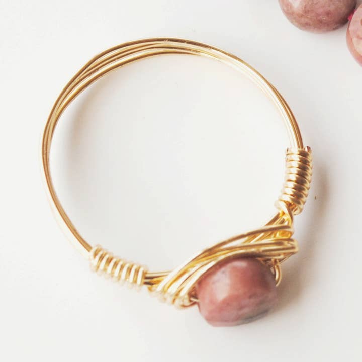 Rhodonite Ring for wholesale by Seaflowerjewelry