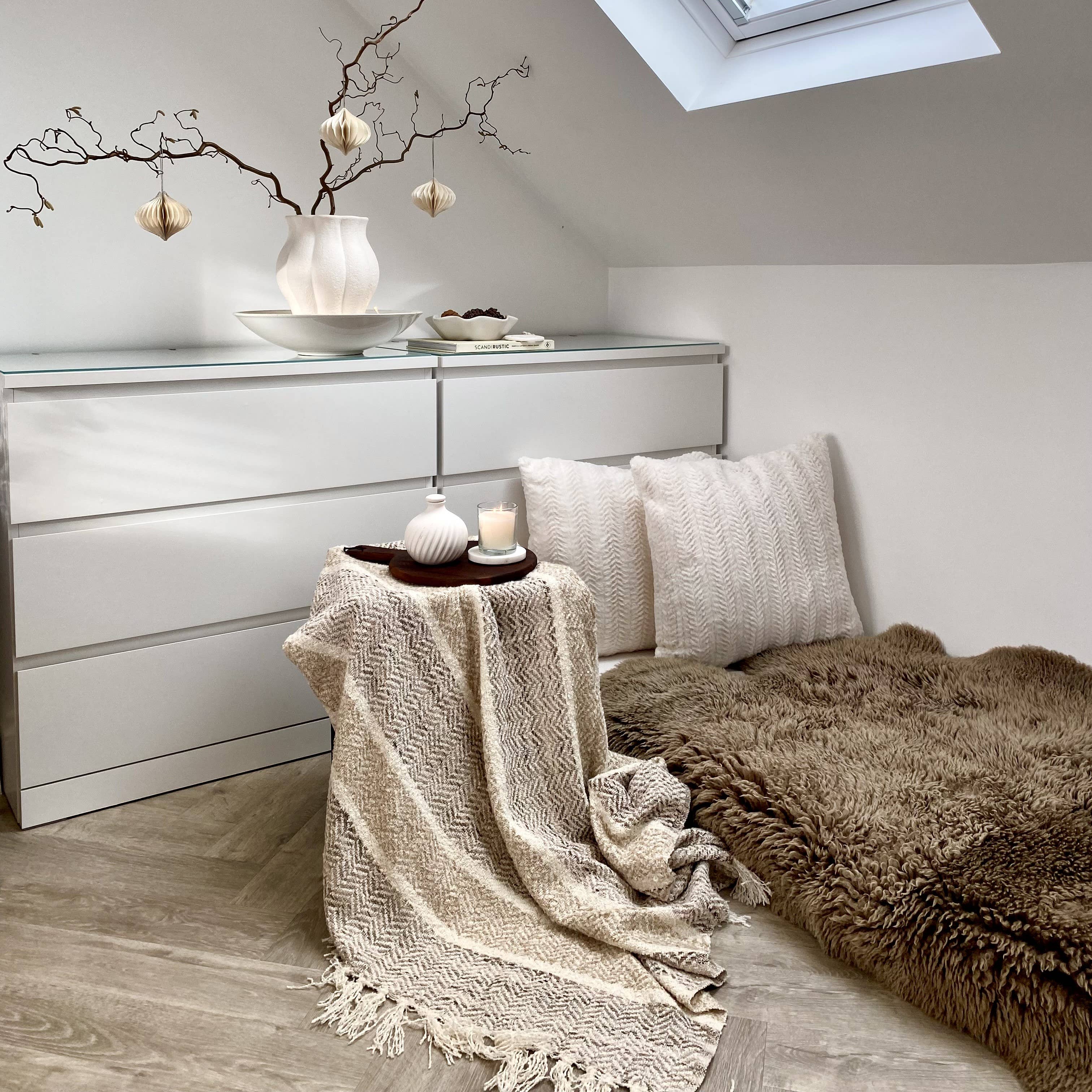 Allure Bath Fashions - Wholesale Throw Blanket - Savannah Herringbone Throw Blanket - 100% Recycled Materials8