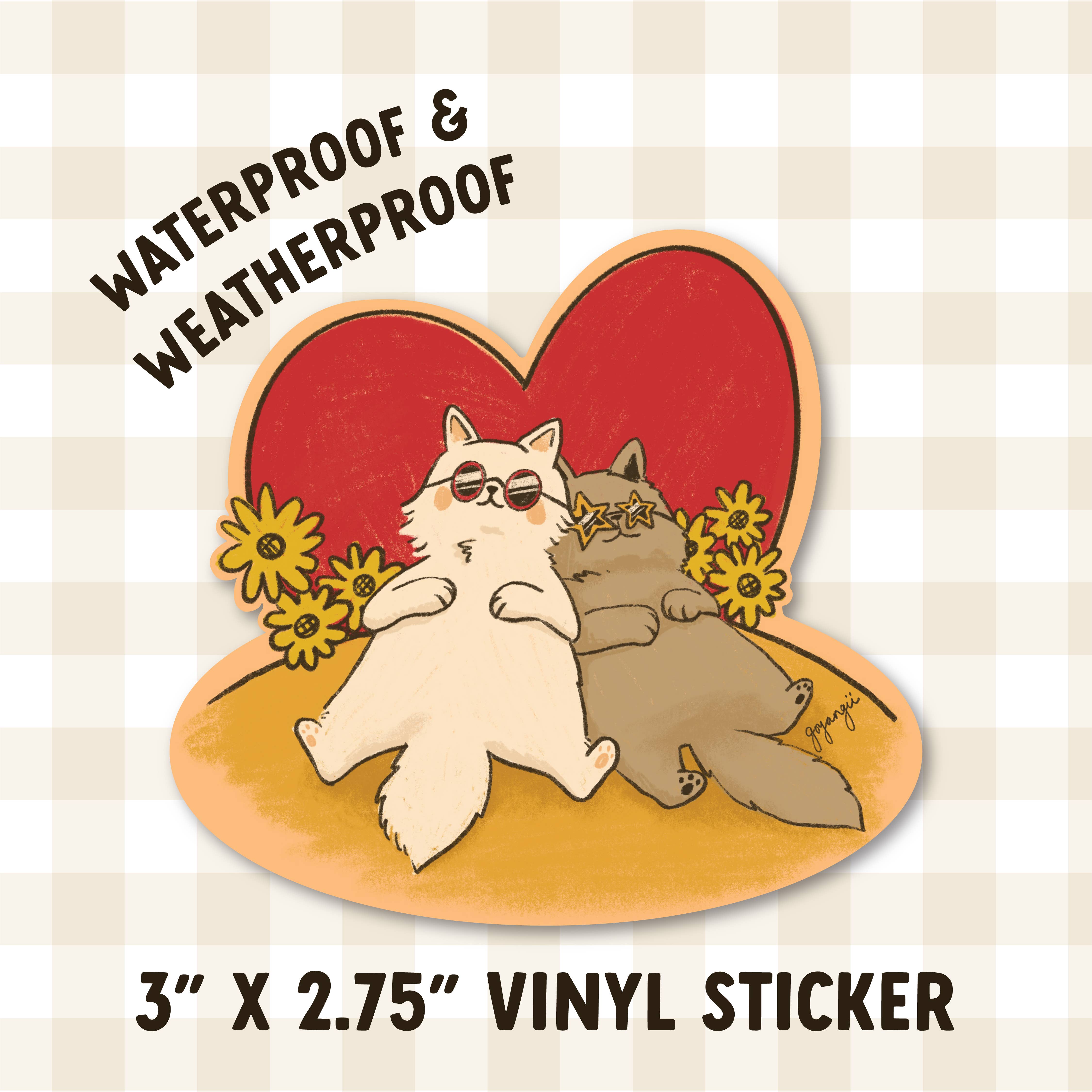 goyangii - Wholesale Sticker - BFF Cats Waterproof Vinyl Sticker2