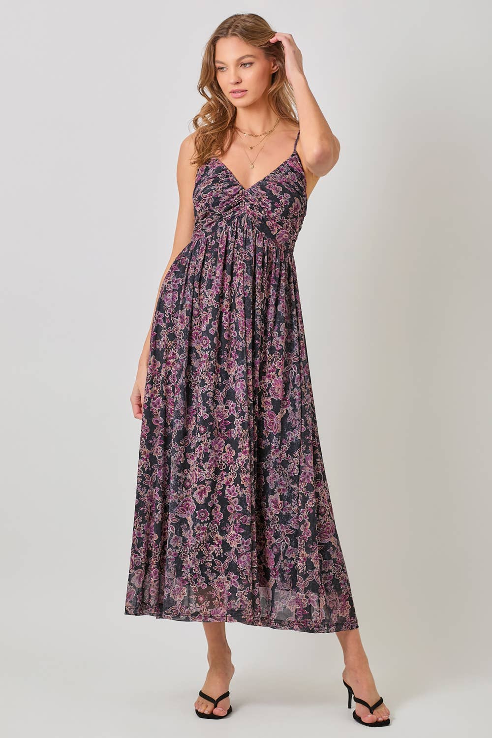 Mystree - Vendita all'ingrosso Vestito - Donna - 60646 Abito in Rete con Pieghe e Schiena Incrociata18