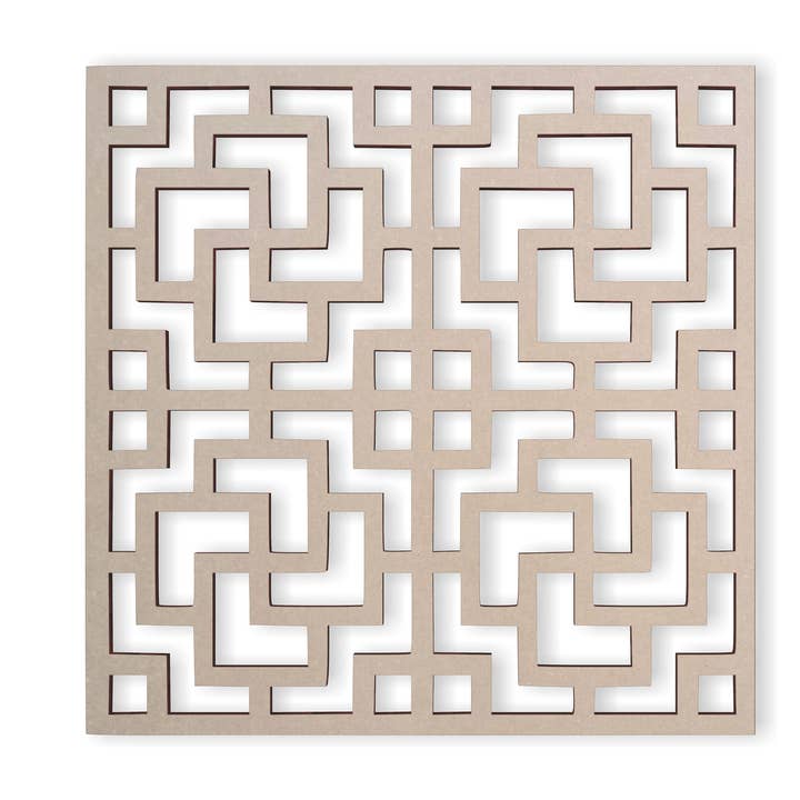 Holzschnitt-Wanddekor im Azteken-Design — Mandala-Wanddeko für den Großhandel von Jess and Jessica