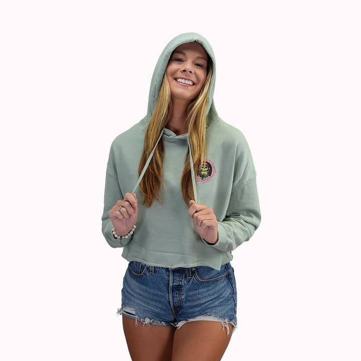 Felpa corta da donna "Dead Love" per la vendita all'ingrosso da parte di Two Joints Surf Co.