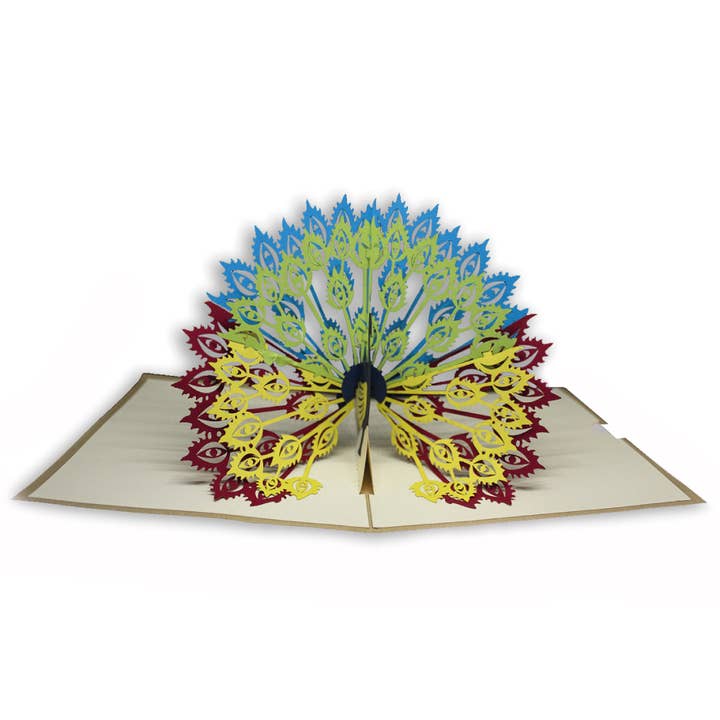 Överraska påfågelhjulet Origami kort för wholesale av RF Distribution