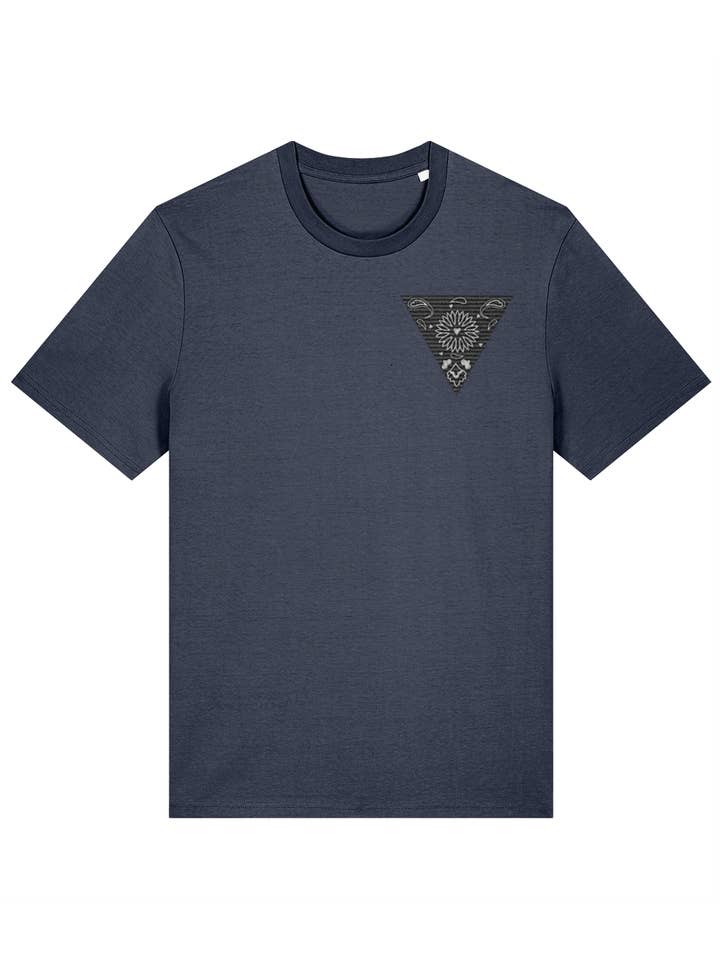 Unapologaytic – T-shirt – Homem por atacado – T-shirt Orgânico Preto Bordado com Bandeira3