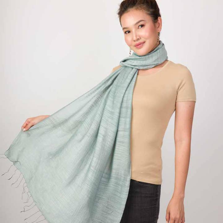 Marquet - Wholesale Scarf - Women's - Silk and Linen Fair Trade Shawl - Lightweight for Summer