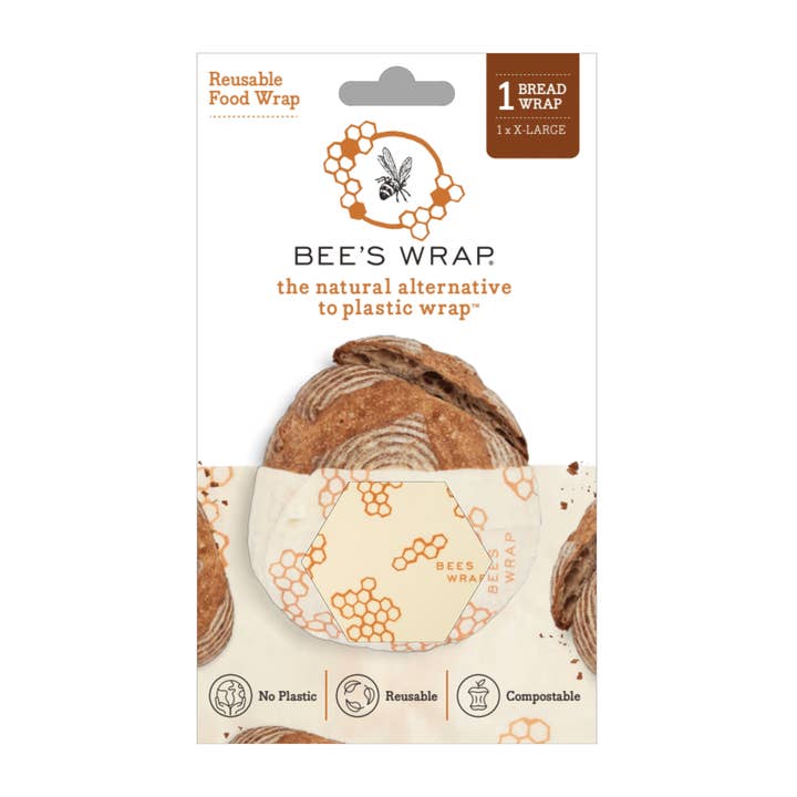 Bee's Wrap - Wholesale Food Storage Wrap/Bag - Bread Wrap Clip Strip - Honeycomb (6 ct)2