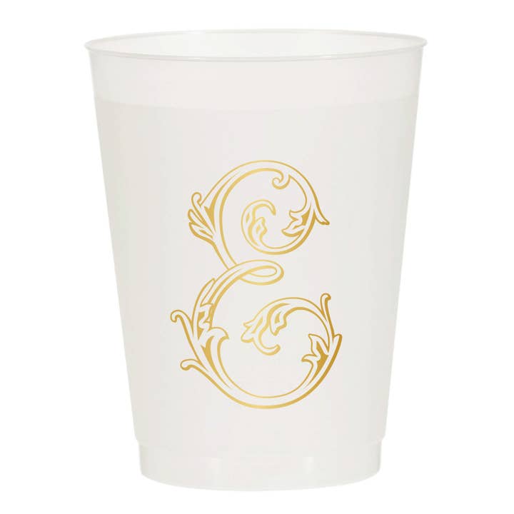 Sip Hip Hooray - Wholesale Disposable Cup - Initial Monogrammed Frosted Cups