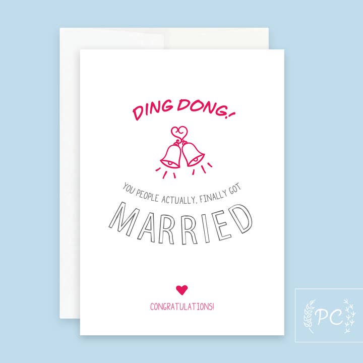 Ding Dong | greeting card for wholesale by Prairie Chick Prints