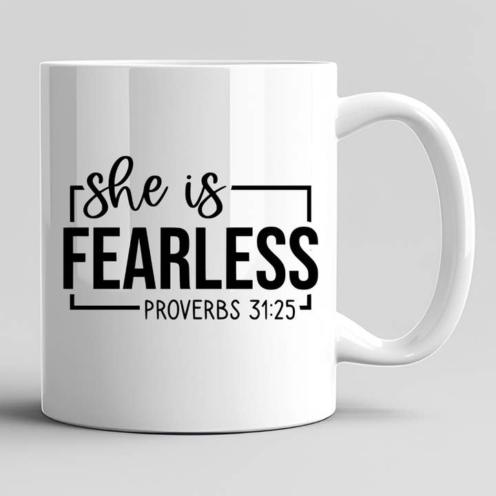 She Is Fearless Christian Mug for wholesale by Hello Gorgeous Mugs