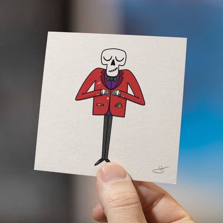 Pride on Sleeve | 4x4 Mini Art Print for wholesale by Hi, Hello There