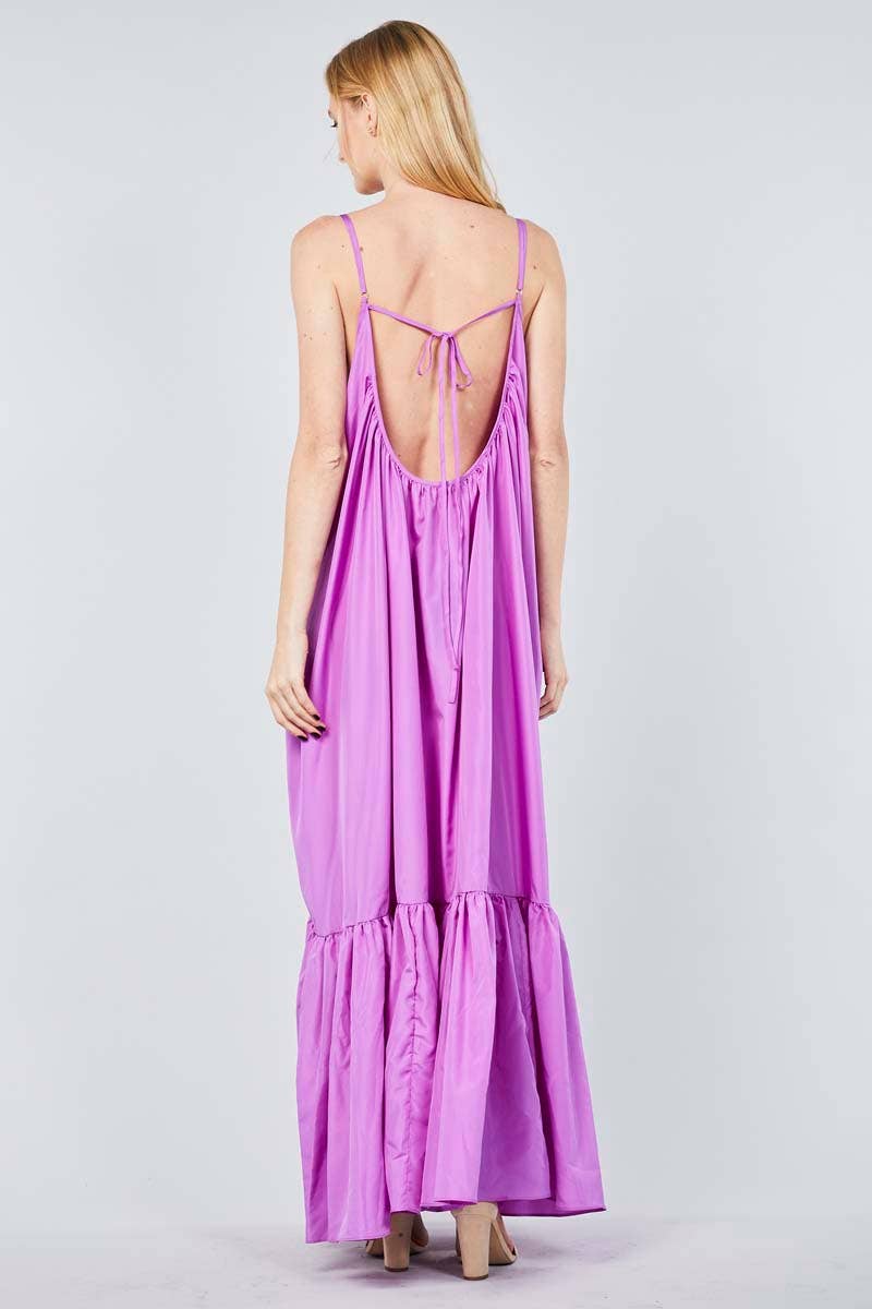 TOV - Vente Robe – femme - [OP4178] Robe à bretelles spaghetti avec dos bas19