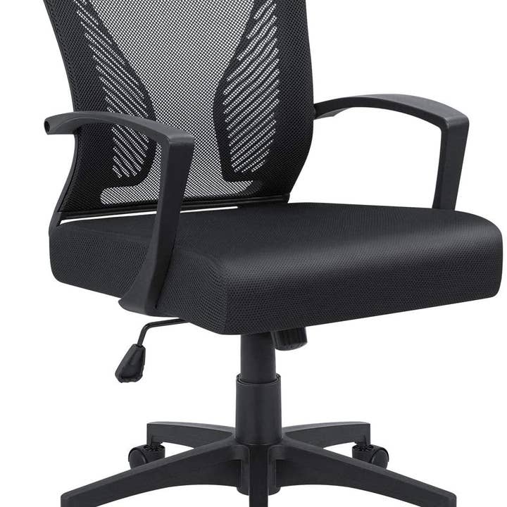 Office Chair Ergonomic Mid Back Mesh Black Lumbar Support for wholesale by ShipItFurniture