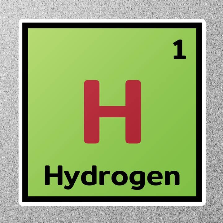 Hydrogen periodisk elementklistermærke for engroshandel hos GraffMerch.com