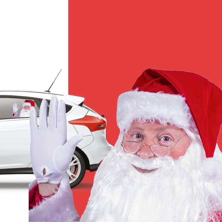 Adesivo per auto Babbo Natale per la vendita all'ingrosso da parte di Mad Monkey GmbH